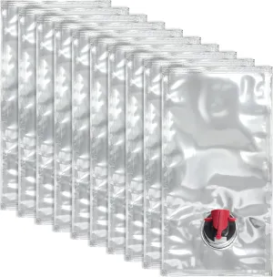 10 Pack Wine Purse Refill Bags, BIB Bag in Box, Refill Bladder Bags for Alcohol, Wine Replacement Wine Pouch with Spout for Wine Cools, Purse, Holders, Carriers (1 L)