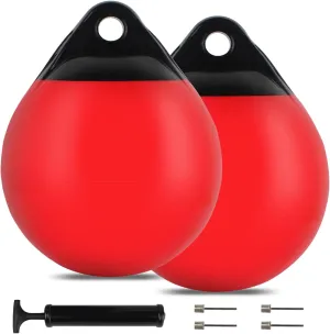 10/12/15 inch Boat Buoy Balls Anchor Buoy Float Round Boat Fenders,Vinyl Inflatable Boat Mooring Buoys,Boat Buoys Bumpers for Docking/Anchoring/Marking - Multi Color Optional (1,2,4 Pack)