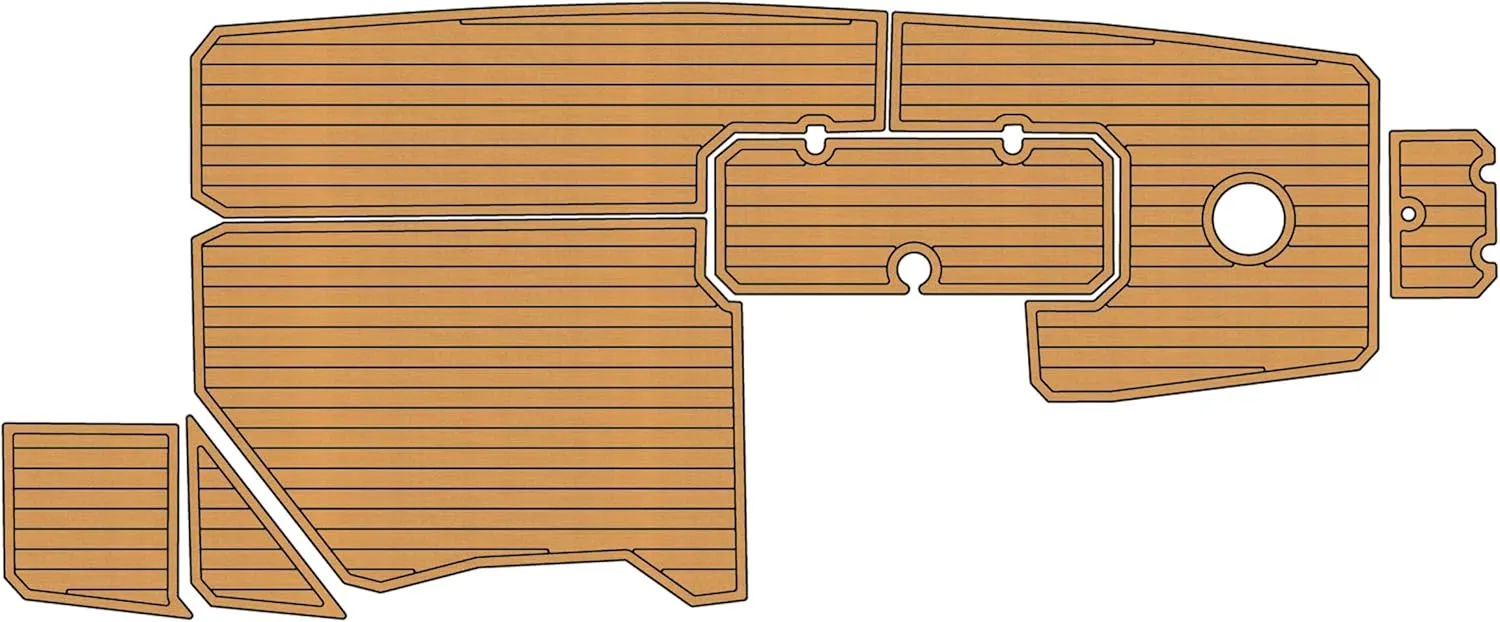 2024 Starcraft SVX191 Cockpit 1/4” 6mm eva Faux Teak Deck Surfing Boat Fishing Boat Motorcycle Hurts crapet Non-Slip mat Marine Floor