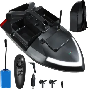 3 Boxes RC Bait Boat for Surf Fishing with 4.4lbs Load Capacity, Dual Battery & Motor System for Long-Range Bait Deployment, 12000mAh Battery, Fish Bait Boats with LED Light for Professional Fishing