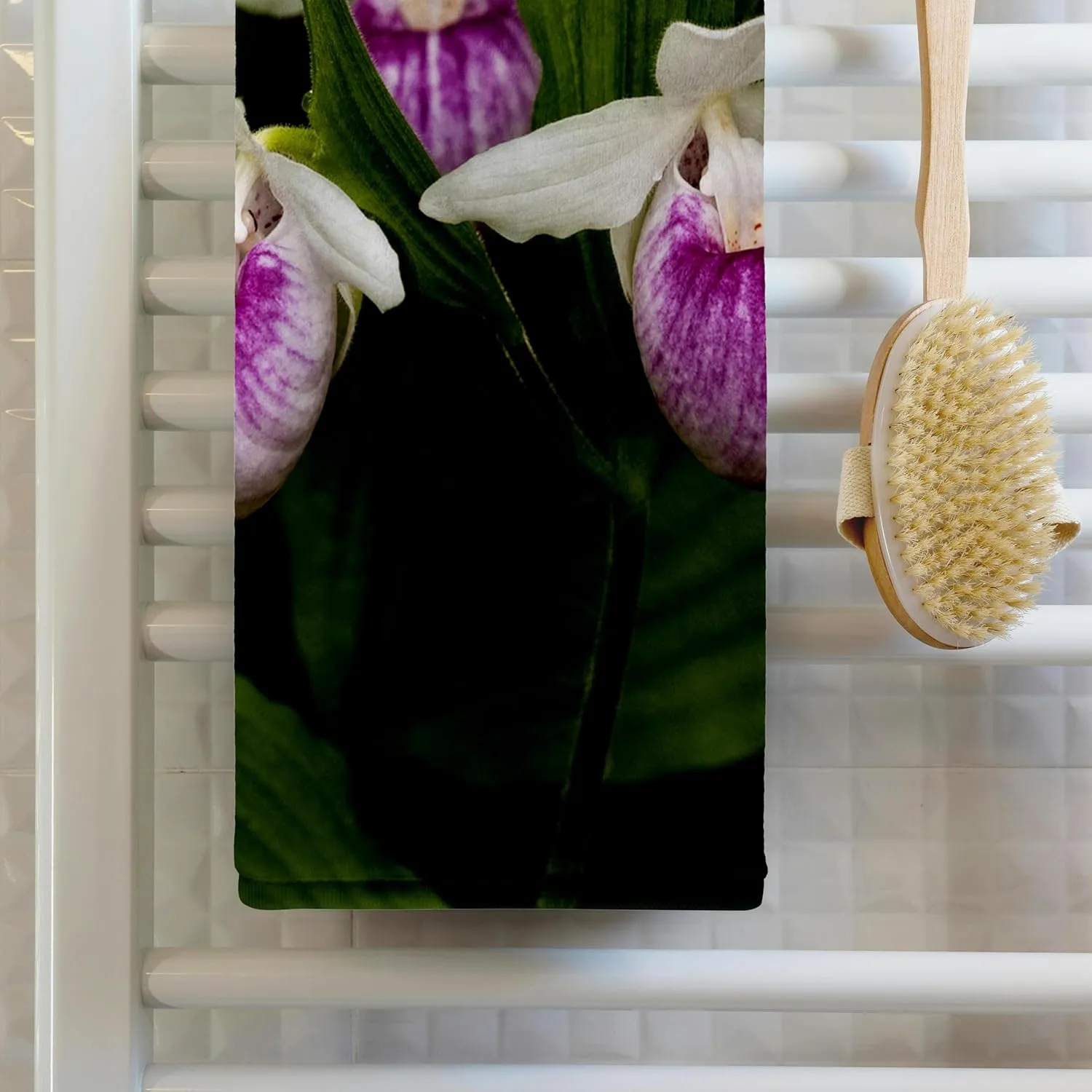 3dRose 22x30 Bath Hand Pool Towel - USA, Minnesota, Lake Itasca, Ladys Slipper Flower - US24 PHA0169 - Peter Hawkins Flowers