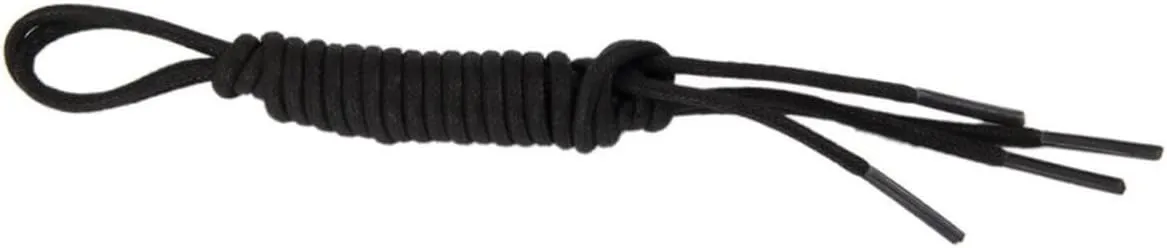 3mm Black Waxed Shoelaces Round Laces for Brogues Long-lasting 120cm Pair