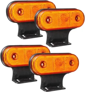 4Pcs 12V 24V 20 LED Car Truck Side Marker Light Rear Tail Light Accessories Compatible With RV Trailer Lorry Pickup Boat