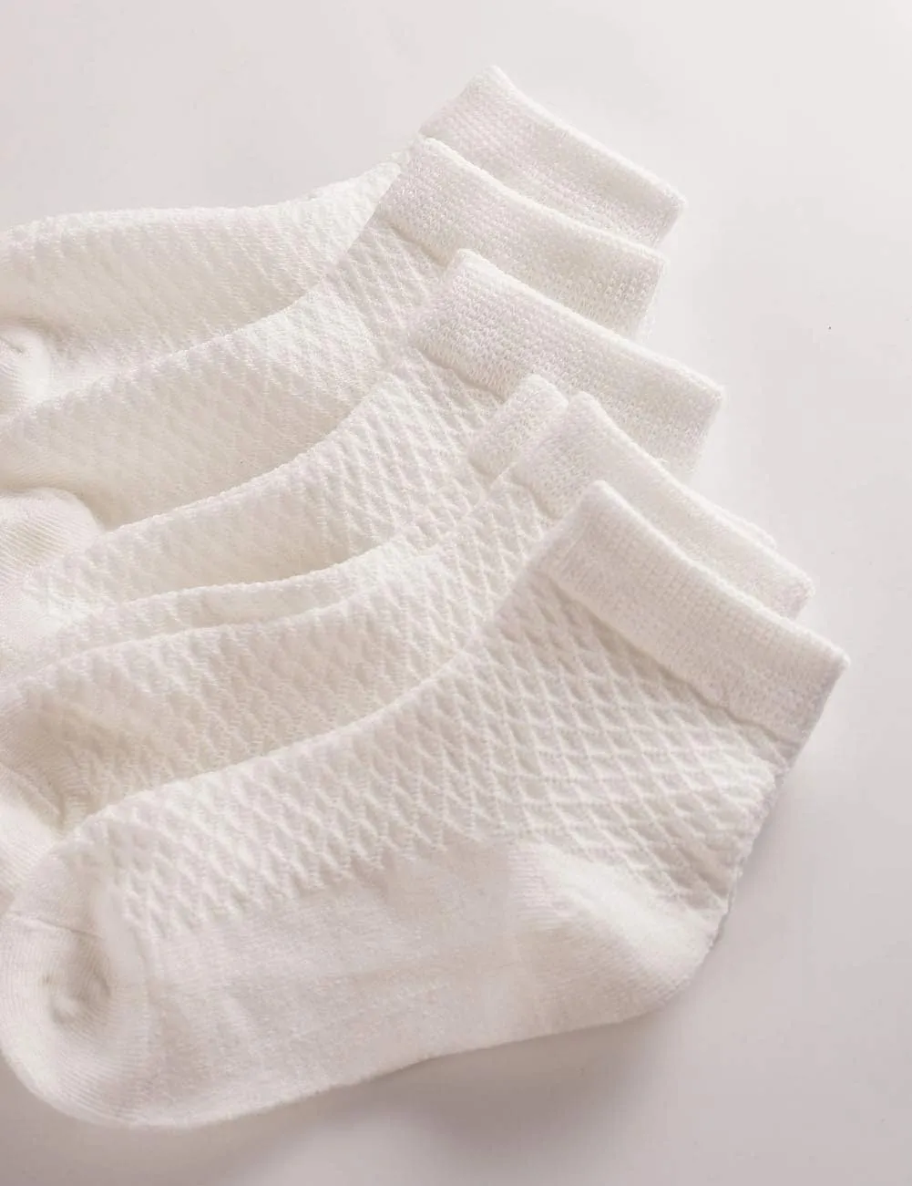 5 Pairs Toddler Little Kid Boys Girls No Show Ankle Socks - Soft Cotton Thin Mesh Infant Baby Summer Socks