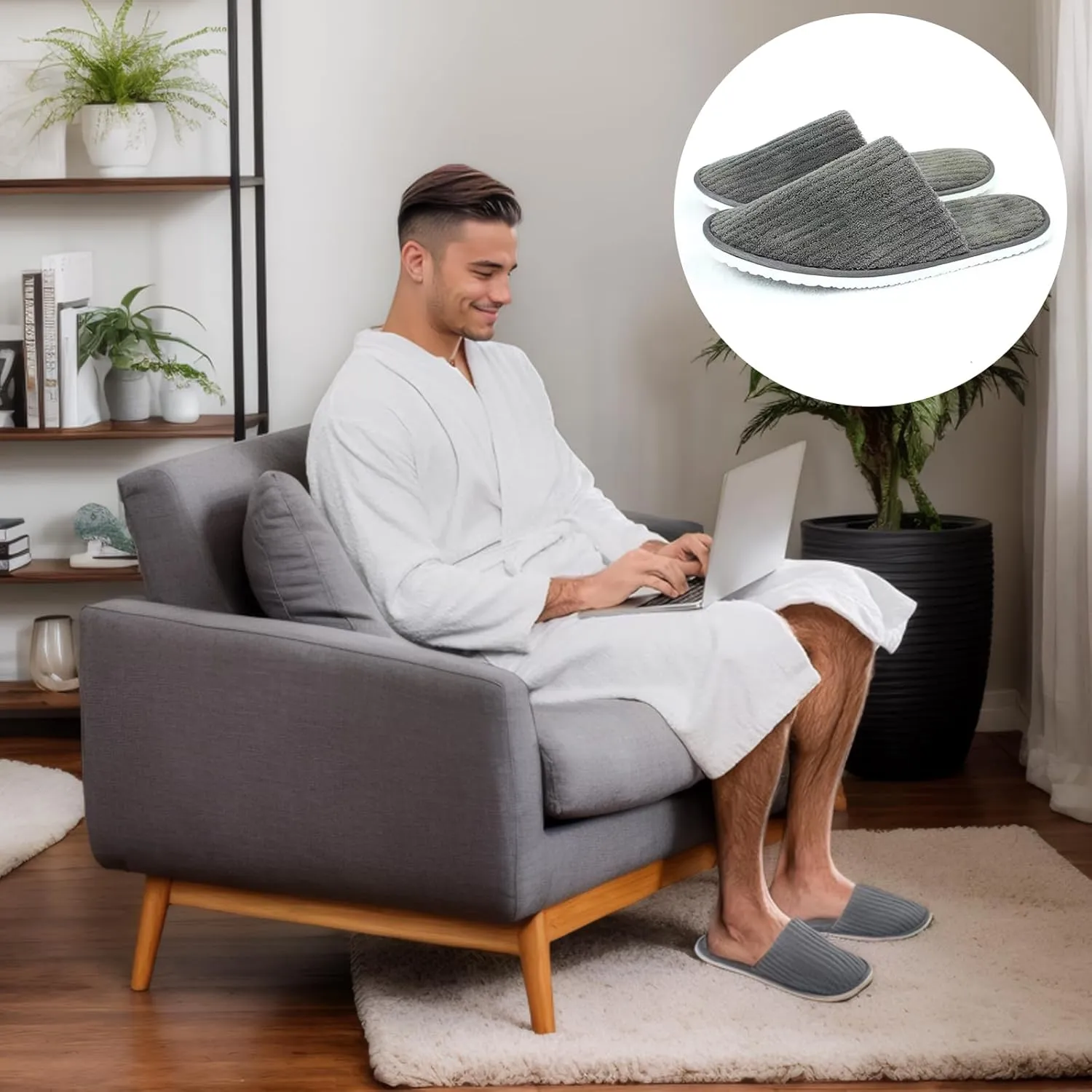 6/10/12 pairs of disposable slippers, hotels, guesthouses, beauty SPA clubs, bridesmaid sl for weddings, outdoor camping, easy-to-carry for home guests, Provide plus size options