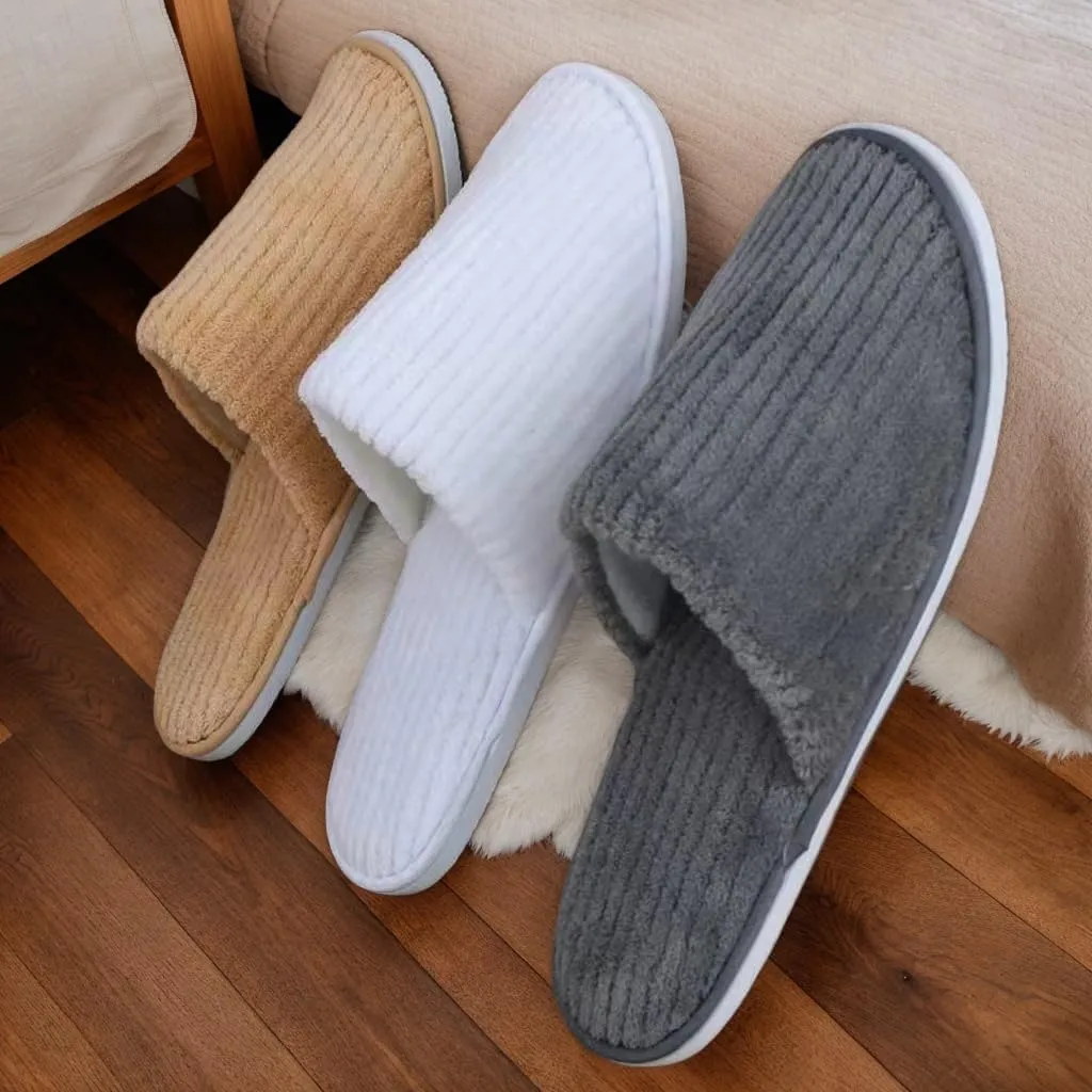 6/10/12 pairs of disposable slippers, hotels, guesthouses, beauty SPA clubs, bridesmaid sl for weddings, outdoor camping, easy-to-carry for home guests, Provide plus size options