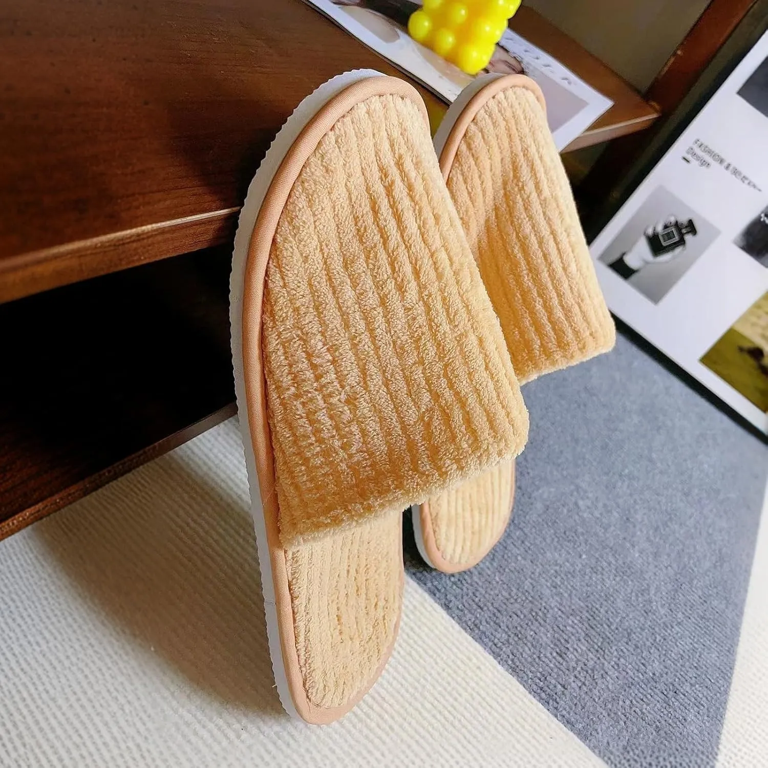 6/10/12 pairs of disposable slippers, hotels, guesthouses, beauty SPA clubs, bridesmaid sl for weddings, outdoor camping, easy-to-carry for home guests, Provide plus size options