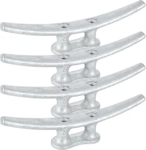 8 Inch Boat Cleats,Hot Dip Galvanized Cast Iron Dock Cleats,Electrophoretic Coated Black Boat Dock Cleats,Rope Cleatsfor Deck Nautical Decor,Piers for Tying up Boats,Hardware Not Included(2/4/6Pack)