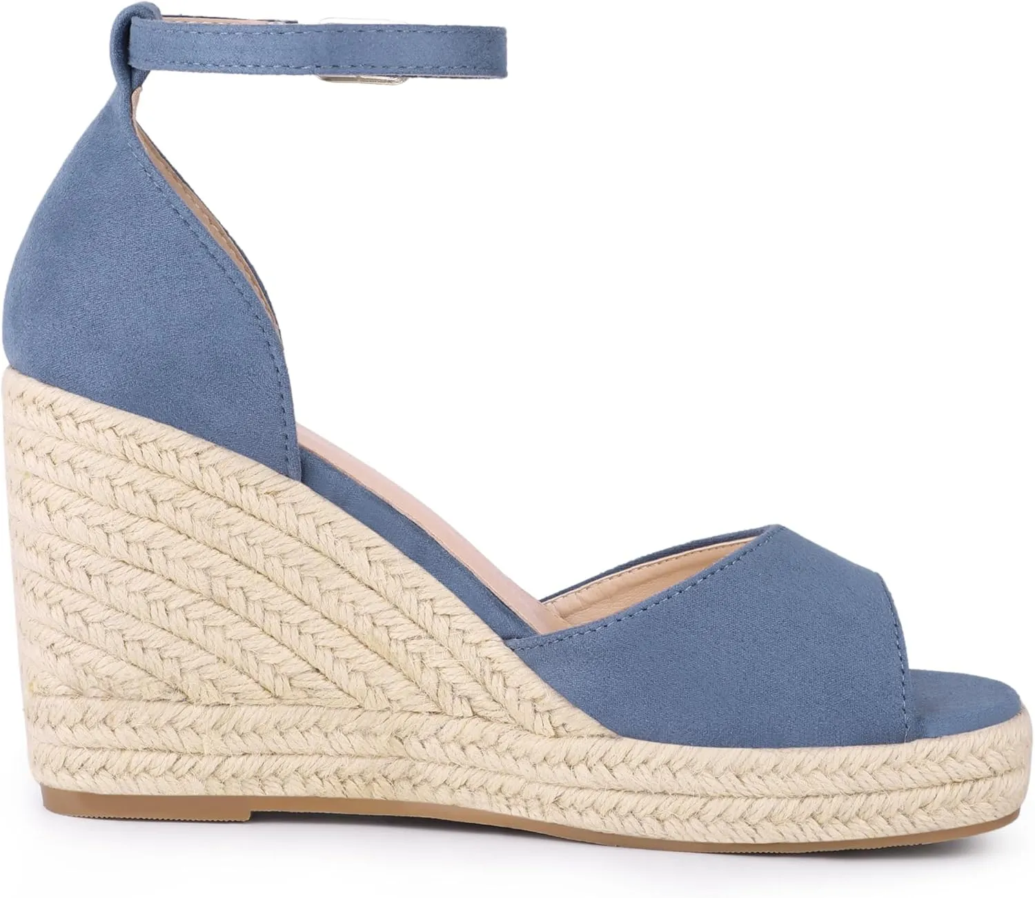 Allegra K Women's Espadrille Platform Ankle Strap Wedge Heel Sandals