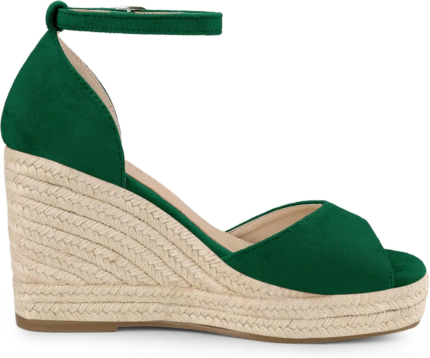 Allegra K Women's Espadrille Platform Ankle Strap Wedge Heel Sandals