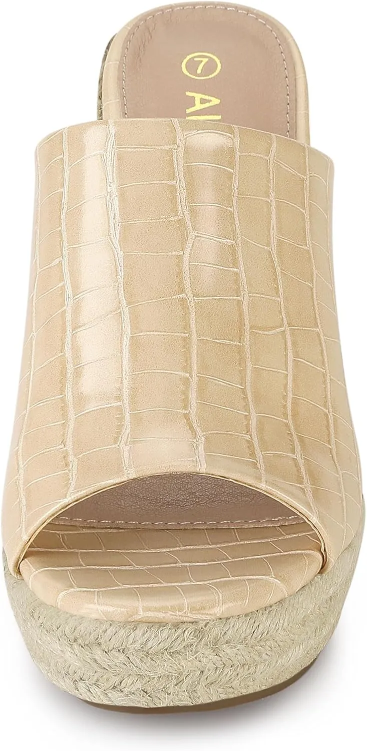 Allegra K Women's Espadrilles Wedges Wedge Sandals