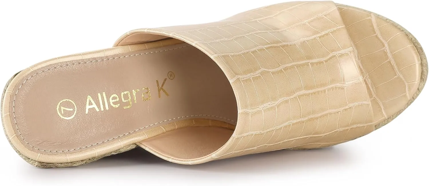 Allegra K Women's Espadrilles Wedges Wedge Sandals