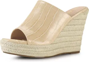 Allegra K Women's Espadrilles Wedges Wedge Sandals