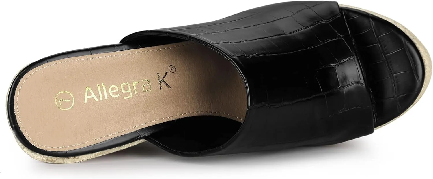 Allegra K Women's Espadrilles Wedges Wedge Sandals