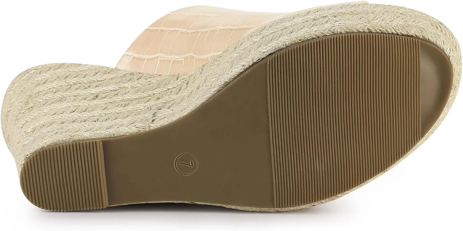 Allegra K Women's Espadrilles Wedges Wedge Sandals