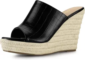 Allegra K Women's Espadrilles Wedges Wedge Sandals