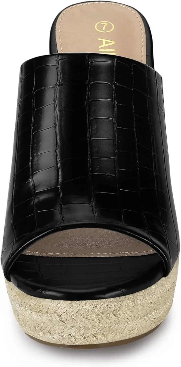 Allegra K Women's Espadrilles Wedges Wedge Sandals