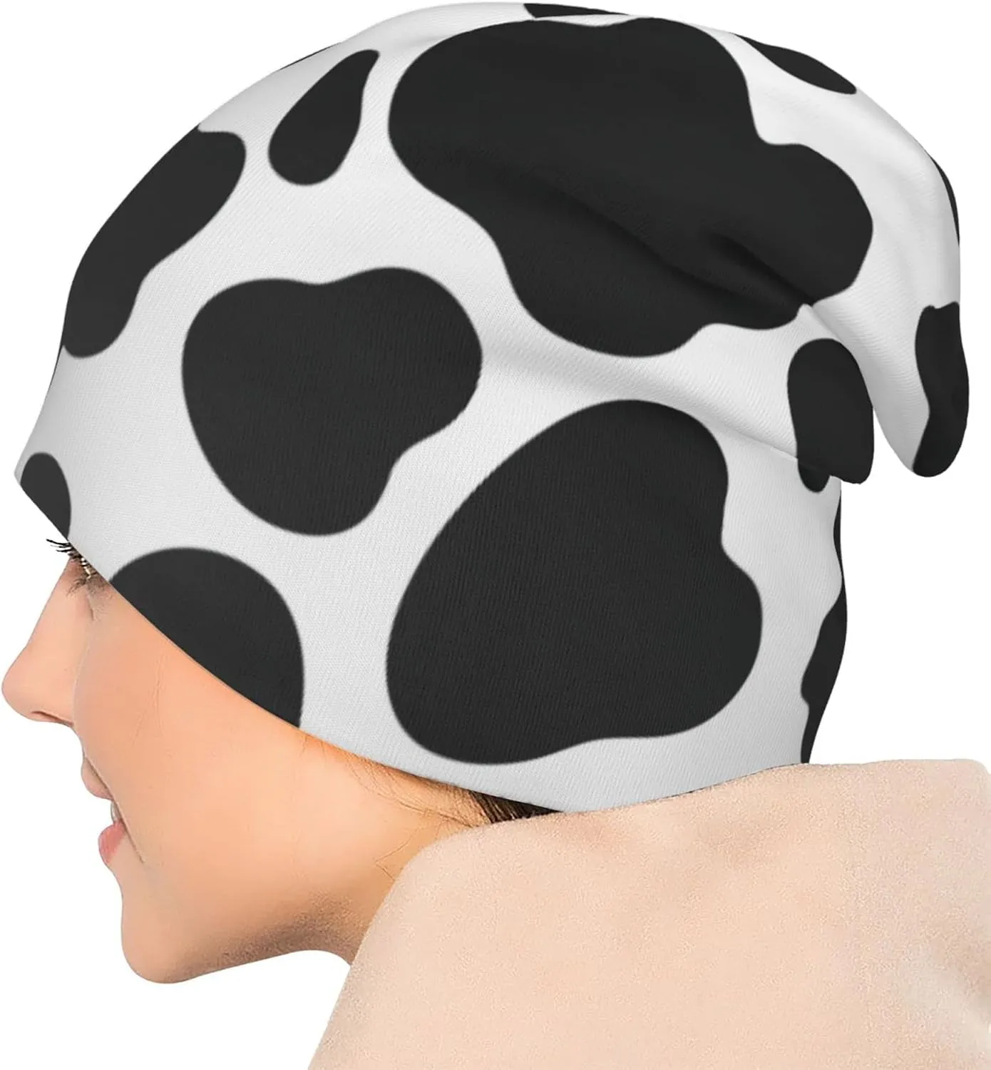 Alpaca Llama Beanie Hat Slouchy Knitted Chemo Thin Skull Cap for Women Men Running
