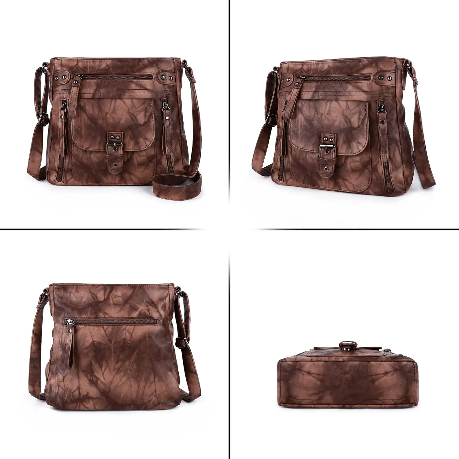 Angel Kiss Crossbody Bags Shoulder Bags and Handbags for Women Multi Pocket Daily Soft Hobo Purses Medium Size
