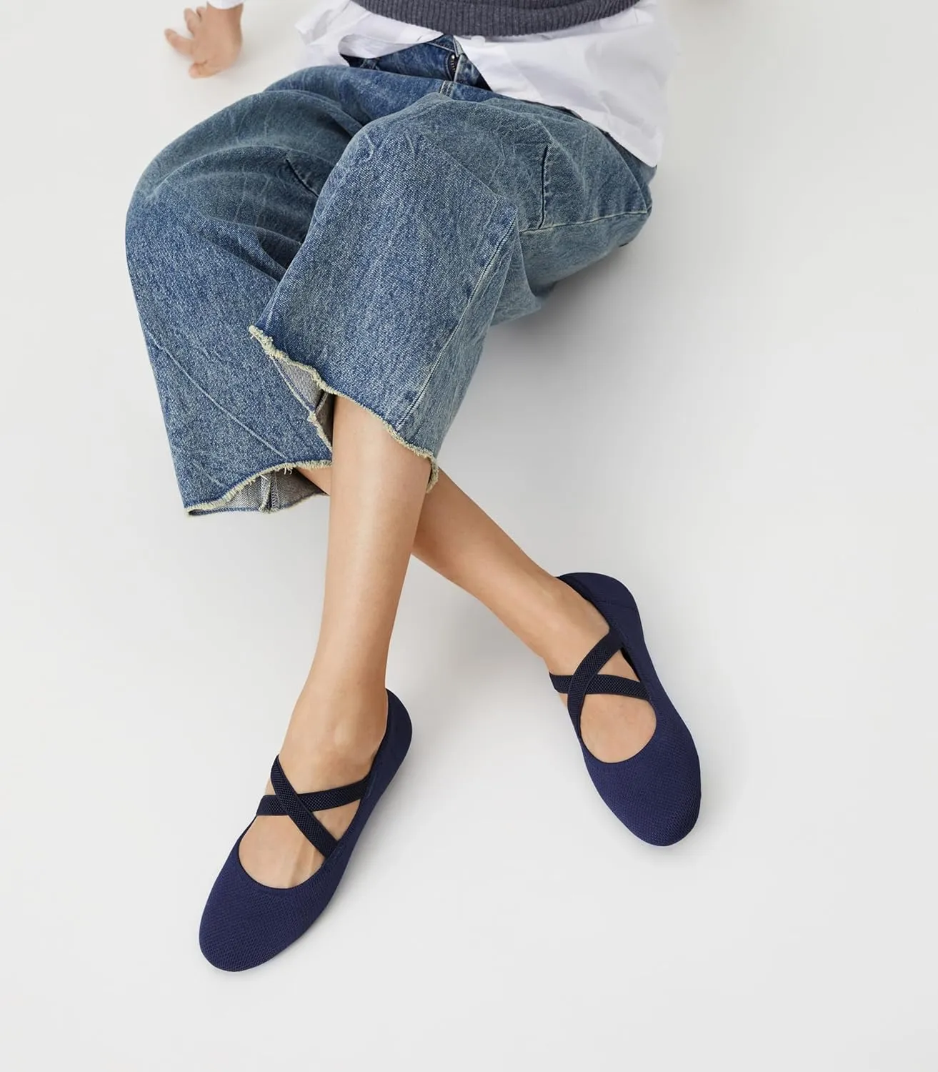 Arromic Flats for Women Round Toe Ballet Flats with Straps Women Ballerina Flat Shoes Dressy Comfortable for Work Wedding Office Casual