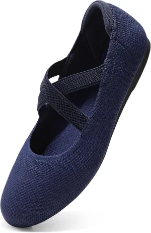 Arromic Flats for Women Round Toe Ballet Flats with Straps Women Ballerina Flat Shoes Dressy Comfortable for Work Wedding Office Casual