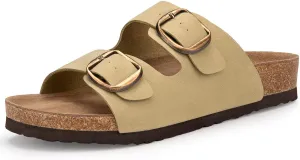 ATHMILE Womens Sandals Beach Vacation Essentials Sandals for Women with Arch Support Comfort Cork Footbed Summer Shoes for Women