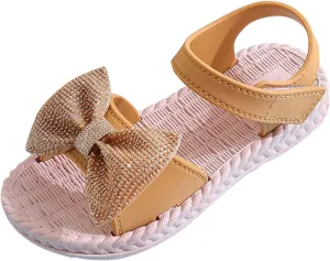 Baby Girl Sandals Size 5 Toddler Kids Infant Girls Soild Bowknot Princress Shoes Soft Girls Sandals Size 13.5