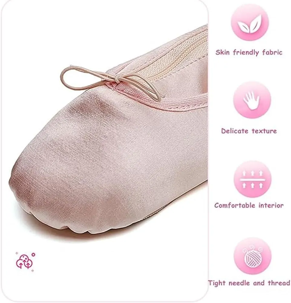 Ballet Slipper Pouch for Competition Gifts, Trip Portable Ballet Dance Shoe Makeup Bag, Dancer Lover Ballerina Slipper Pouch Bag with Butterfly Knot, Stand up Pencil Case for Little Girls(Pink)