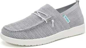 Betrue Lightweight Boat Shoes for Women, Womens Casual Loafers, Womens Slip On Deck Shoes, Breathable Canvas Walking Shoes for Women
