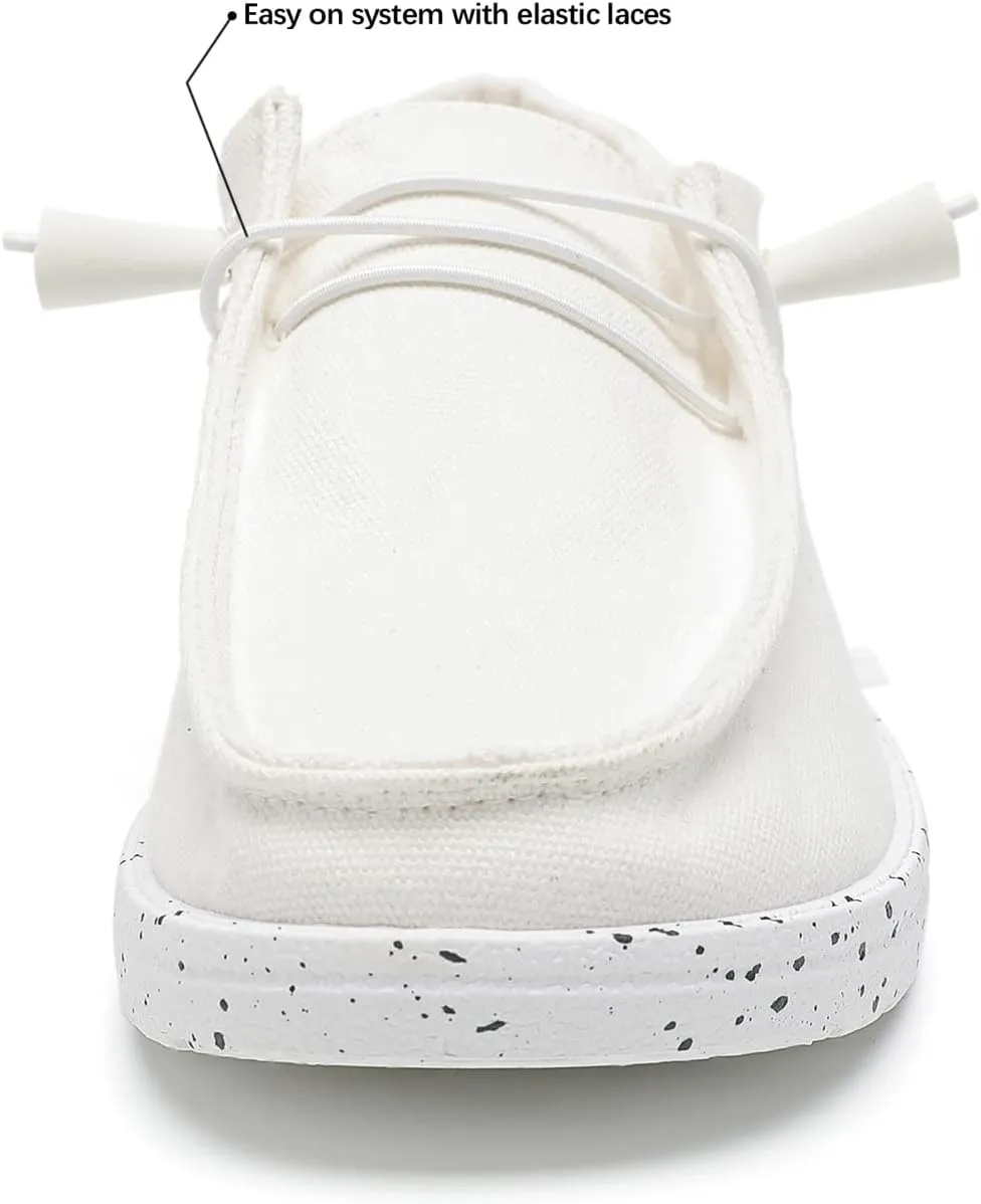 Betrue Lightweight Boat Shoes for Women, Womens Casual Loafers, Womens Slip On Deck Shoes, Breathable Canvas Walking Shoes for Women