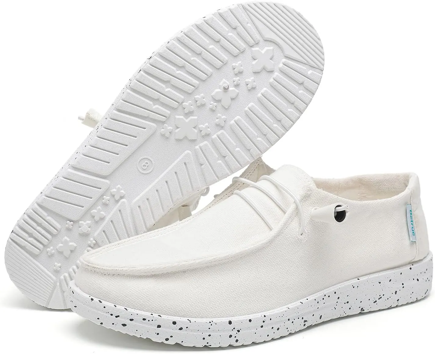 Betrue Lightweight Boat Shoes for Women, Womens Casual Loafers, Womens Slip On Deck Shoes, Breathable Canvas Walking Shoes for Women