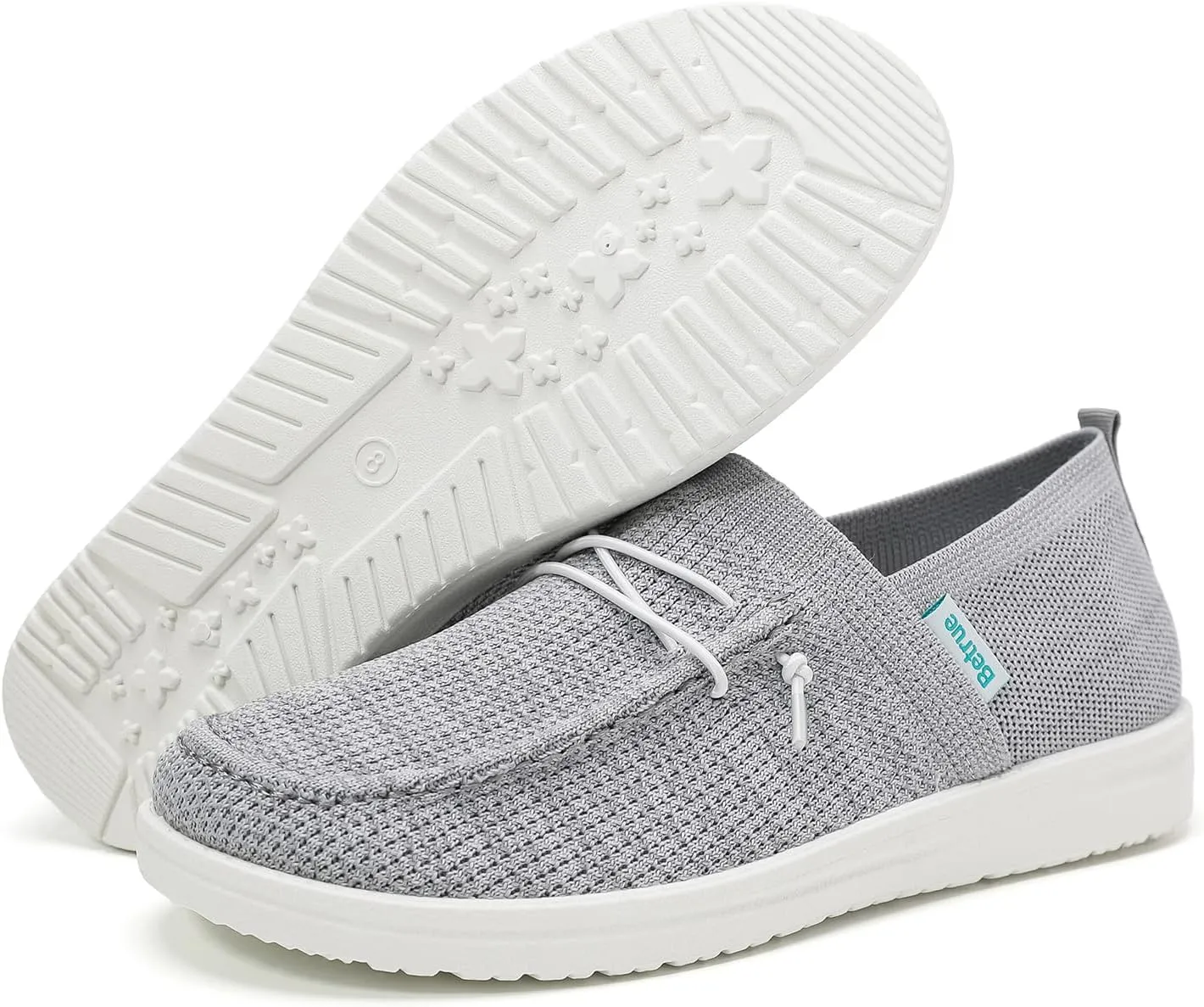 Betrue Lightweight Boat Shoes for Women, Womens Casual Loafers, Womens Slip On Deck Shoes, Breathable Canvas Walking Shoes for Women