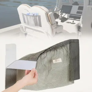 Boat Adhesive Backed Storage Bag - Marine Mesh Organizer Pouch to Keep Things Secure for Hatches, Console Doors, Gunwales
