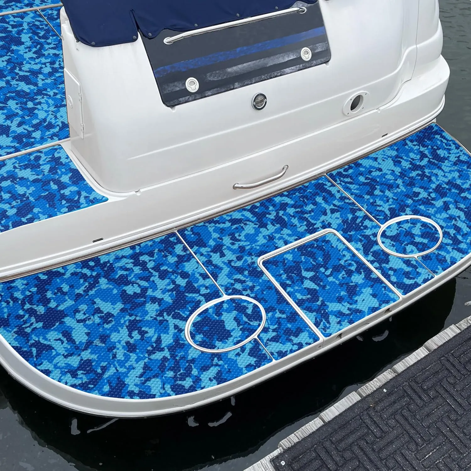 Boat Flooring 102"X 45/35/12" EVA Foam Boat Decking Flooring Non-Slip Camouflage Marine Flooring Mat With 3M Backing Adhesive Deck Boat Floor Suitable For Yacht Fish Boat Jetski Kayak Surfboard