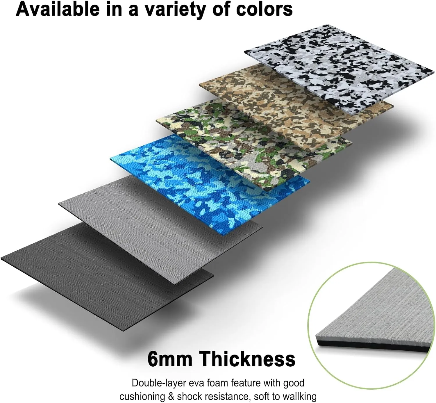 Boat Flooring EVA Foam Boat Decking Sheet Self Adhesive Marine Flooring Brushed Camo Marine Carpet for Boats Yacht Kayak Decking Cushioning Cooler Seating Helm Pad Swimming RV Golf Cart Non Slip Pad