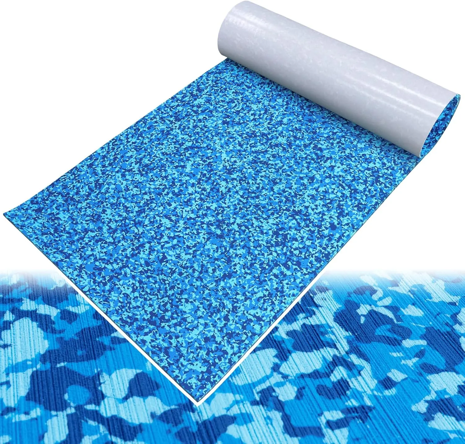Boat Flooring EVA Foam Boat Decking Sheet Self Adhesive Marine Flooring Brushed Camo Marine Carpet for Boats Yacht Kayak Decking Cushioning Cooler Seating Helm Pad Swimming RV Golf Cart Non Slip Pad
