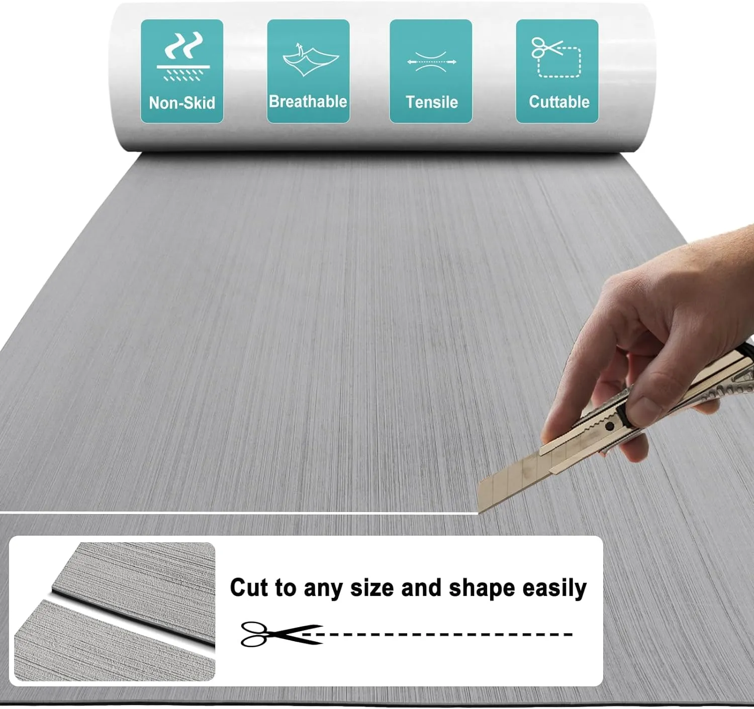 Boat Flooring EVA Foam Boat Decking Sheet Self Adhesive Marine Flooring Brushed Camo Marine Carpet for Boats Yacht Kayak Decking Cushioning Cooler Seating Helm Pad Swimming RV Golf Cart Non Slip Pad
