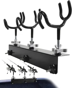 Boat Track System Rod Holder with Power Lock and Track Adapter - Compatible with Most Kayak Tracks - 360-Degree Adjustable Rotation and ALOCK Rod Secure Rig