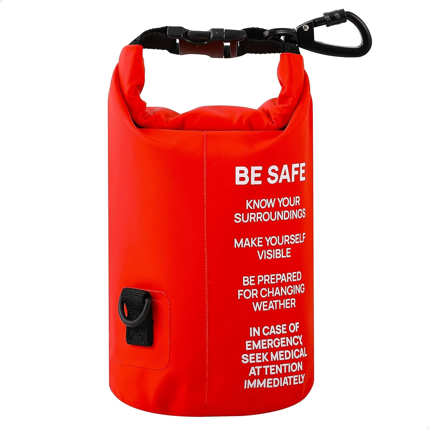 Breakwater Supply™ Waterproof First Aid Kit Dry Bag Bug Out Bag Preloaded with Emergency Survival Prepper Supplies for Boating, Camping, Fishing   Carabiner, Floating, Reflective, AFAK/IFAK Trauma Kit