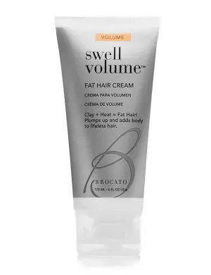 Brocato Swell Volume Hair Cream, 6 Oz: Volumizing & Thickening Cream for Men & Women | Heat Activated Fat Hair Volumizer Cream Plumps, Shapes & Adds Thickness to Thin Hair | Formulated with Clay