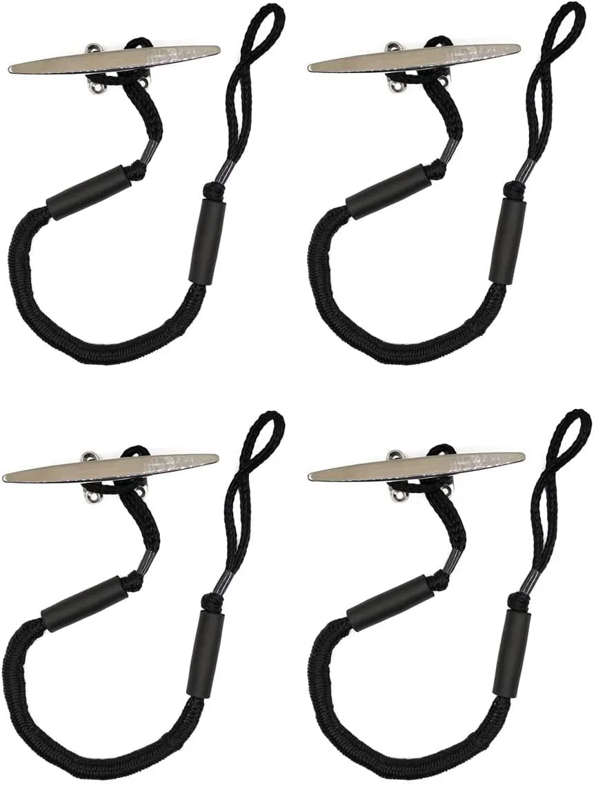 Bungee Dock Lines, 4 Feet Bungee Shock Cords Bungee Docking Rope Mooring Rope for Boat,PWC,Jet ski,Pontoon,Kayak,Canoe,Power Boat,Watercraft