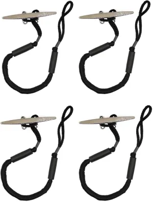Bungee Dock Lines, 4 Feet Bungee Shock Cords Bungee Docking Rope Mooring Rope for Boat,PWC,Jet ski,Pontoon,Kayak,Canoe,Power Boat,Watercraft