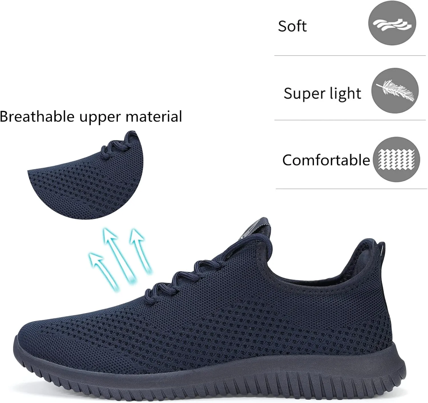 BXYJDJ Men's Running Shoes Walking Trainers Sneaker Athletic Gym Fitness Sport Shoes Lightweight Casual Working Jogging Outdoor Shoe