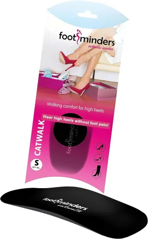 Catwalk - Slim Fit Orthotic Arch Support Insoles for High Heel Shoes, Pumps, Sandals and Boots (Pair) (X-Small: Women 5½ - 6½) - Relieve Foot Pain Due to Wearing High Heels
