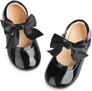 CENCIRILY Toddler Little Girls Flower Dress Shoes Mary Jane Ballet Flats Easter Party School Princess Wedding Shoes