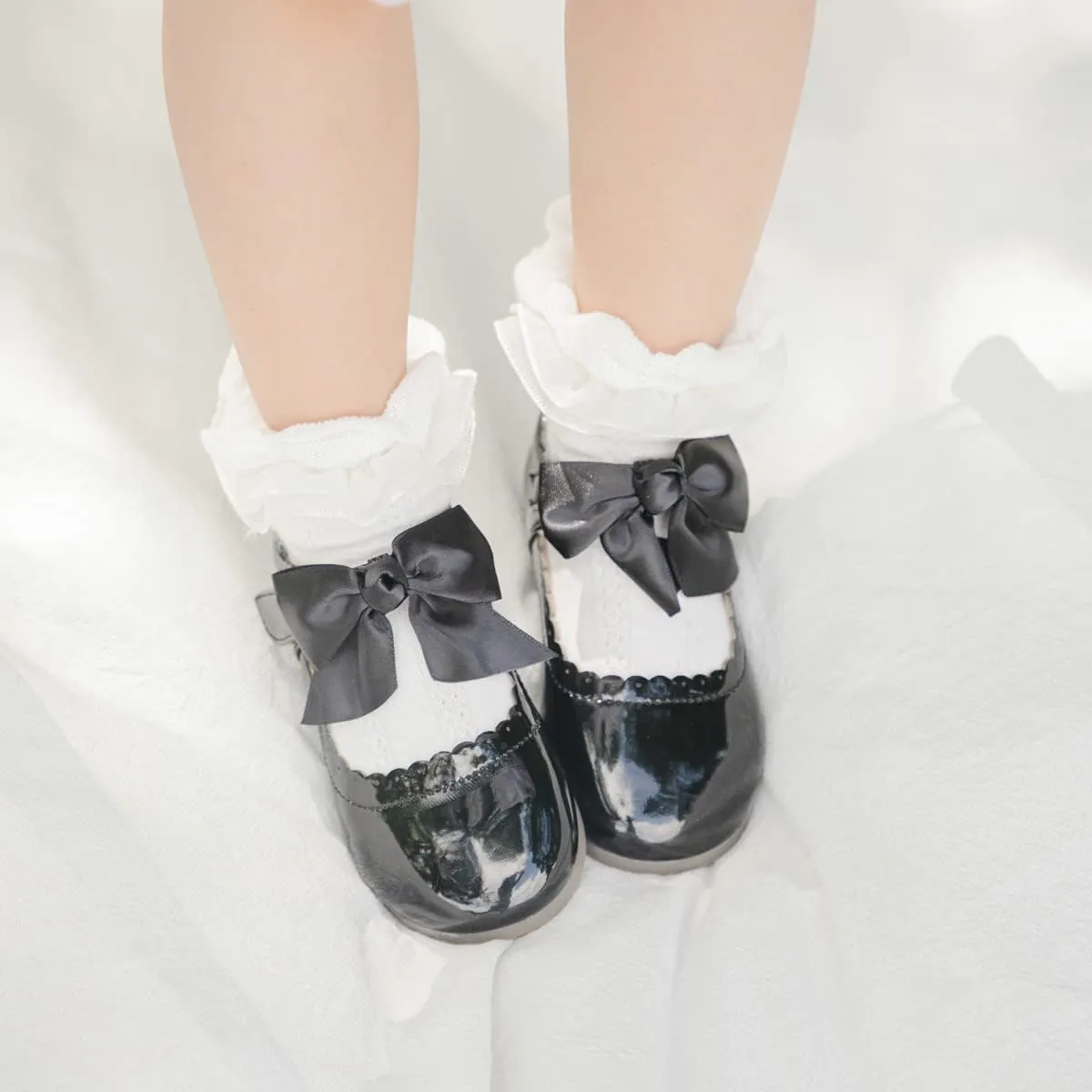CENCIRILY Toddler Little Girls Flower Dress Shoes Mary Jane Ballet Flats Easter Party School Princess Wedding Shoes