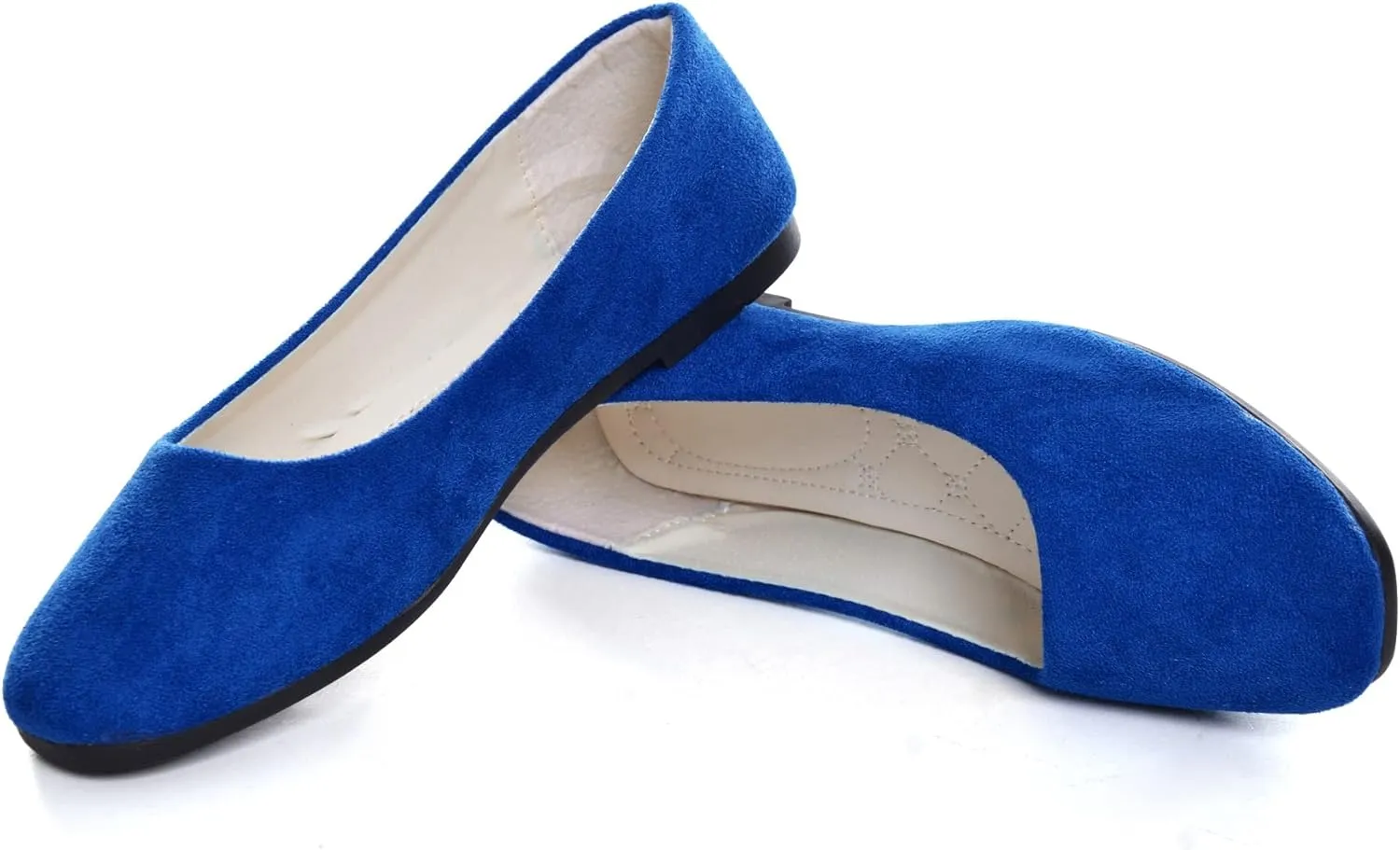 ChaiRong Zhou Women Square Toe Ballets Flats Comfort Slip On Walking Shoes for Driving