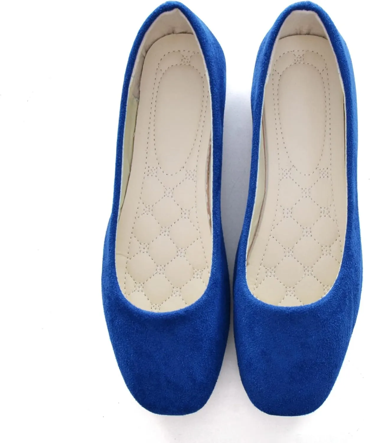ChaiRong Zhou Women Square Toe Ballets Flats Comfort Slip On Walking Shoes for Driving