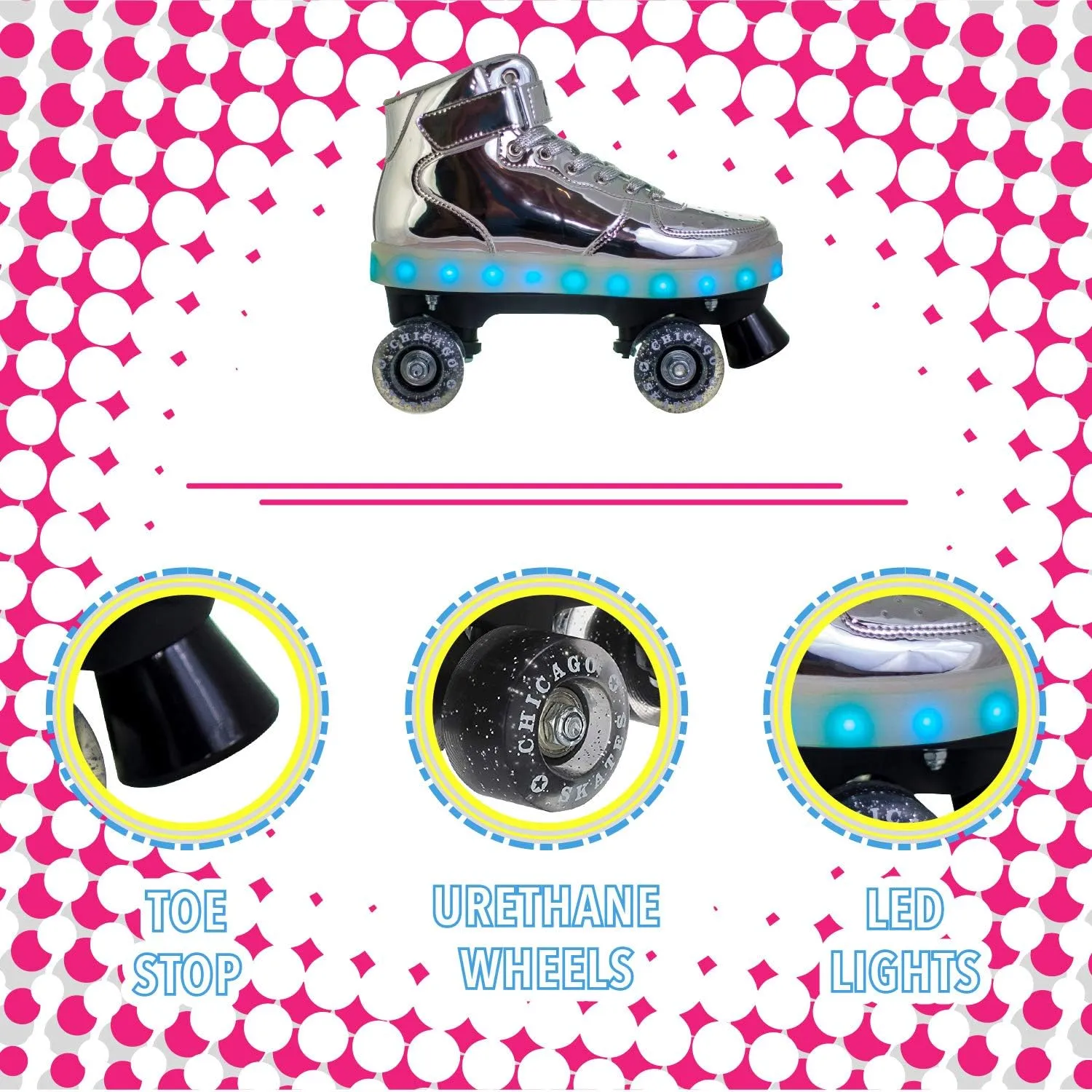 Chicago Skates Pulse Light Up Quad Skates