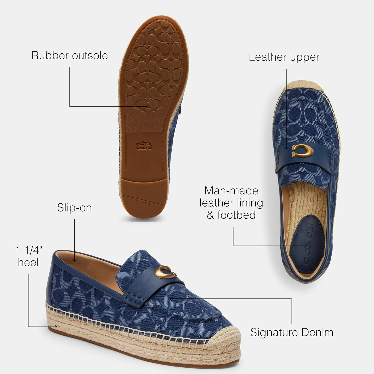 Coach Women's Camilla Signature C Espadrille Loafer